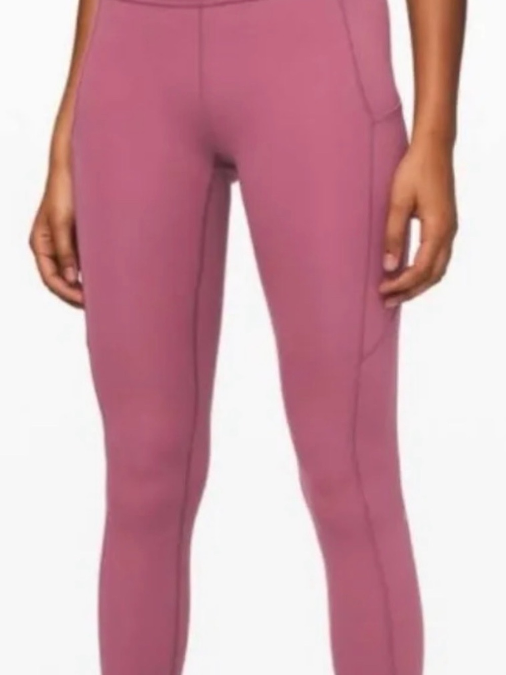 Lululemon Fast & Free 25” (7/8) High waisted Pocket Leggings- Rose